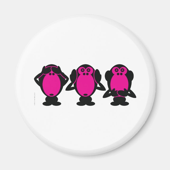 Imán Tres monos sabios (Frente)