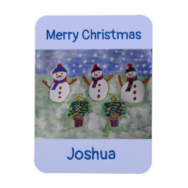 Imán Tres Navidades Snowmen Flexible