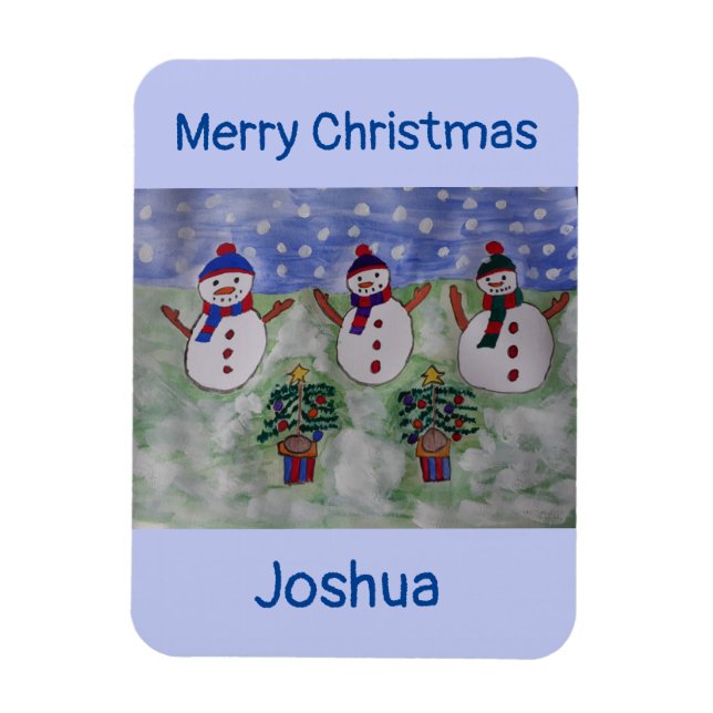 Imán Tres Navidades Snowmen Flexible (Vertical)