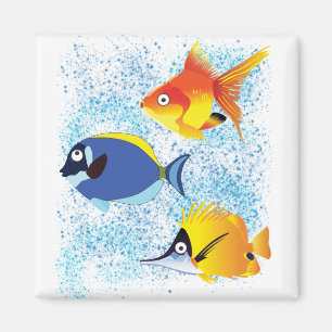 Imán Tres peces coloridos
