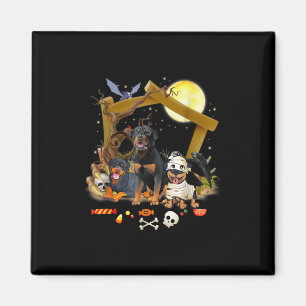 Imán Tres perros Rottweiler Dogs Halloween Perro Regalo