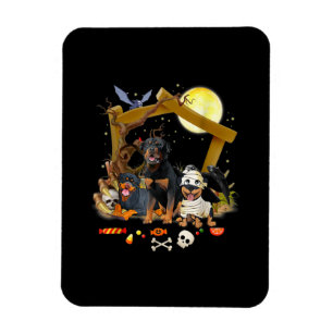 Imán Tres perros Rottweiler Dogs Halloween Perro Regalo