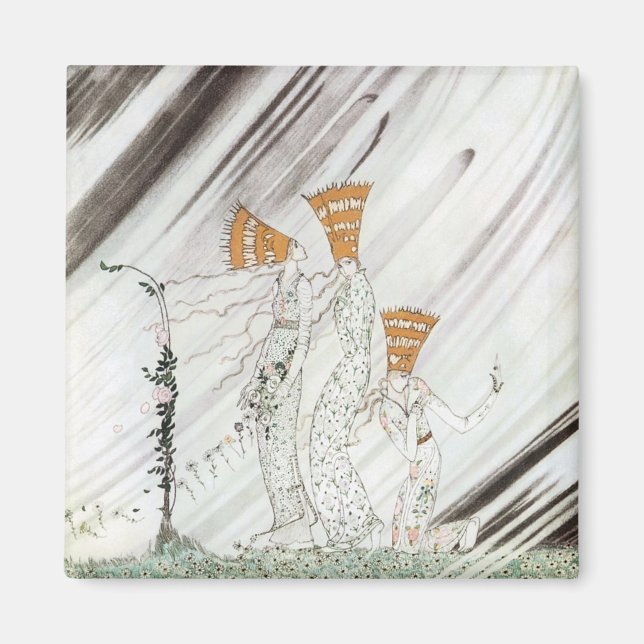 Imán Tres princesas en la montaña azul de Kay Nielsen (Frente)
