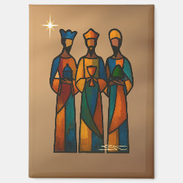 Imán Tres Reyes Magos Abstractos