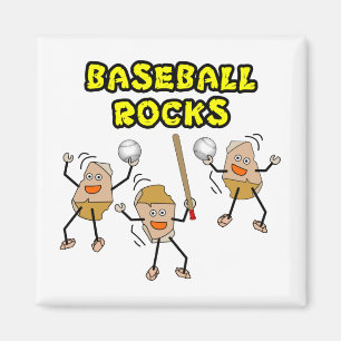 Imán Tres rocas de béisbol