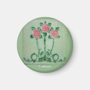 Imán Tres rosas rosadas Thunder_Cove