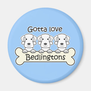 Imán Tres terrieres de Bedlington