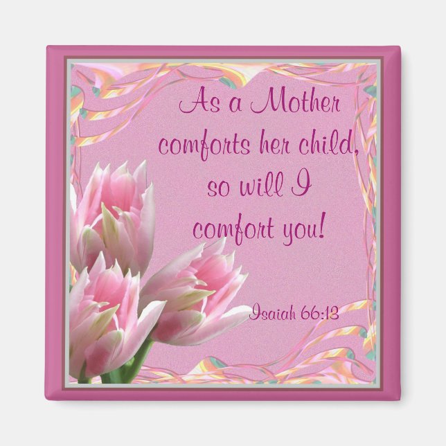 Imán Tres tulipanes rosados (Frente)