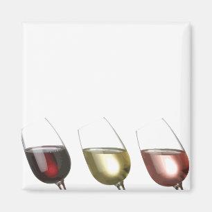 Imán Tres vidrios del personalizado del vino
