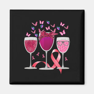 Imán Tres Vinos Vino Concienciación sobre el Cáncer de