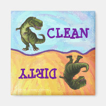 TRex Dino Head and Tails Dirty Clean Deslavavajill