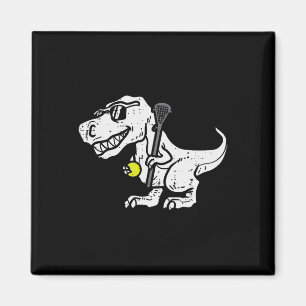 Imán Trex Dinosaur Lacrosse Divertido Lax Jugador Porte