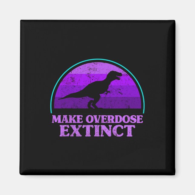 Imán Trex Dinosaur Purple Make Extinant Awarene Extinen (Frente)