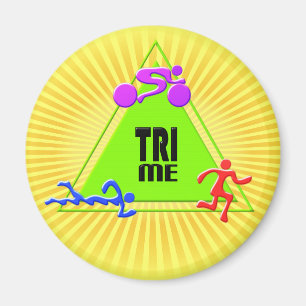 Imán TRI Triathlon Swike Bike Run TRIANGLE TRI ME Desig