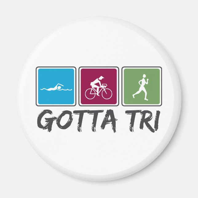 Imán tri (Triatlón) (Frente)
