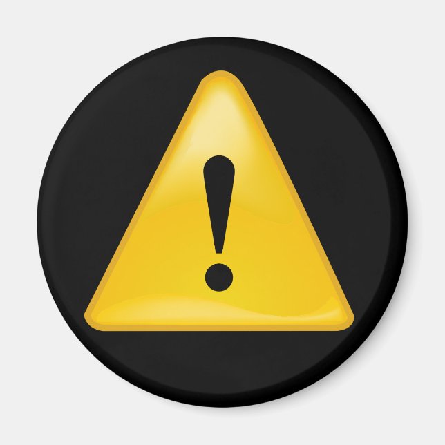 Imán Triángulo del punto de exclamación del símbolo de  (Frente)