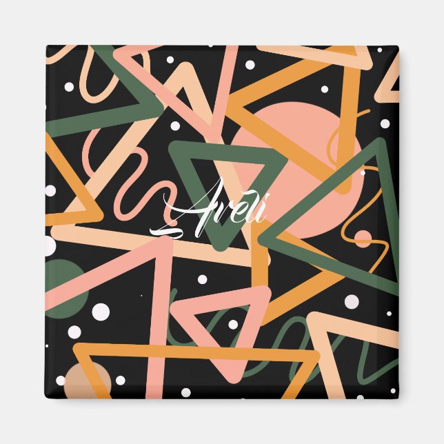 Imán Triángulo y círculos (Frente)