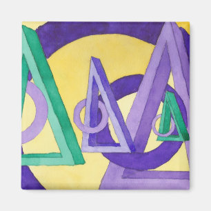 Imán Triángulos abstractos