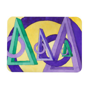 Imán Triángulos abstractos