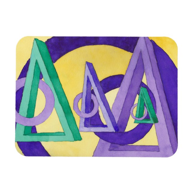 Imán Triángulos abstractos (Horizontal)