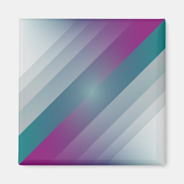 Imán Triángulos grises magenta verde azulados (Frente)