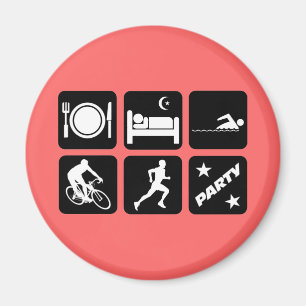 Imán Triatlón divertida