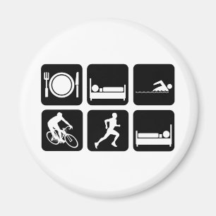 Imán Triatlón divertida