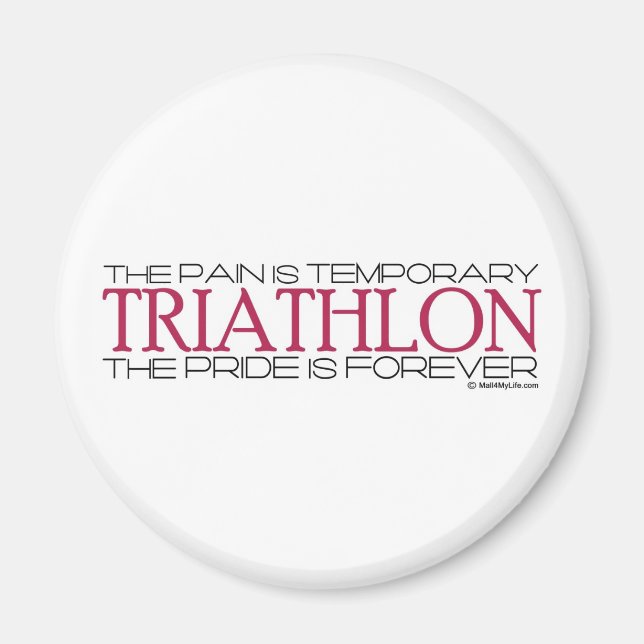 Imán Triatlón - El Orgullo es para siempre (Frente)