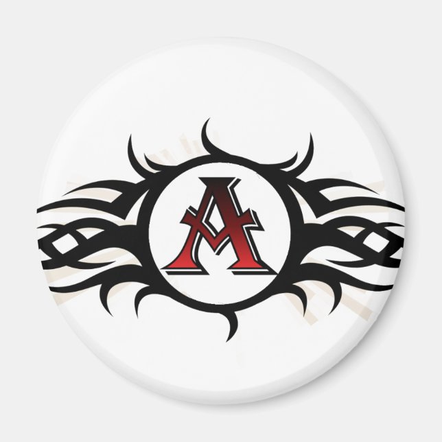 Imán Tribal A Round Magnet (Frente)