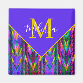 Imán Tribal brillante chevron personalizado
