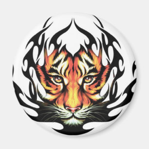 Imán tribal del tatuaje del tigre