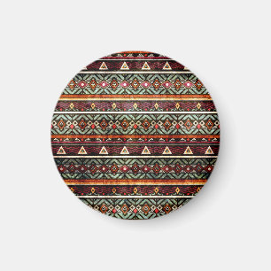Imán Tribal Grunge: Patrón Ethno Retro