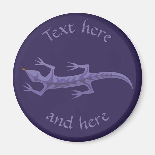 Imán Tribal Lizard Mauve (Frente)