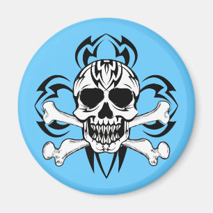 Imán Tribal Tattoo Skull