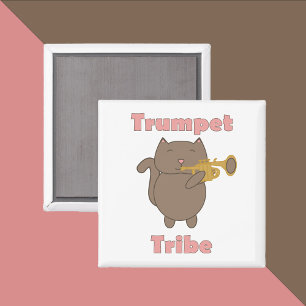 Imán Tribu de la Trompeta Gato Rosa