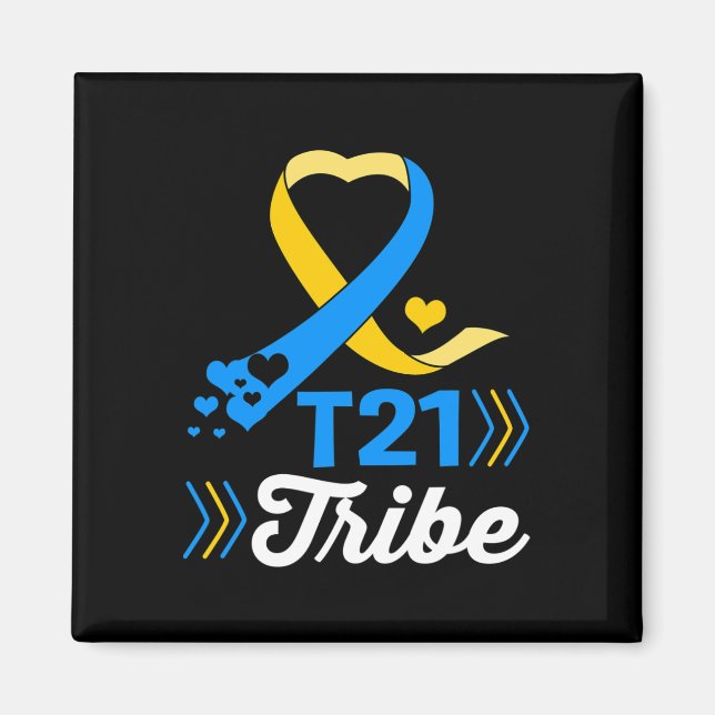Imán Tribu T21 Sensibilización sobre el Síndrome de Fle (Frente)