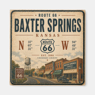 Imán Tributo al patrimonio de la autopista Baxter Sprin