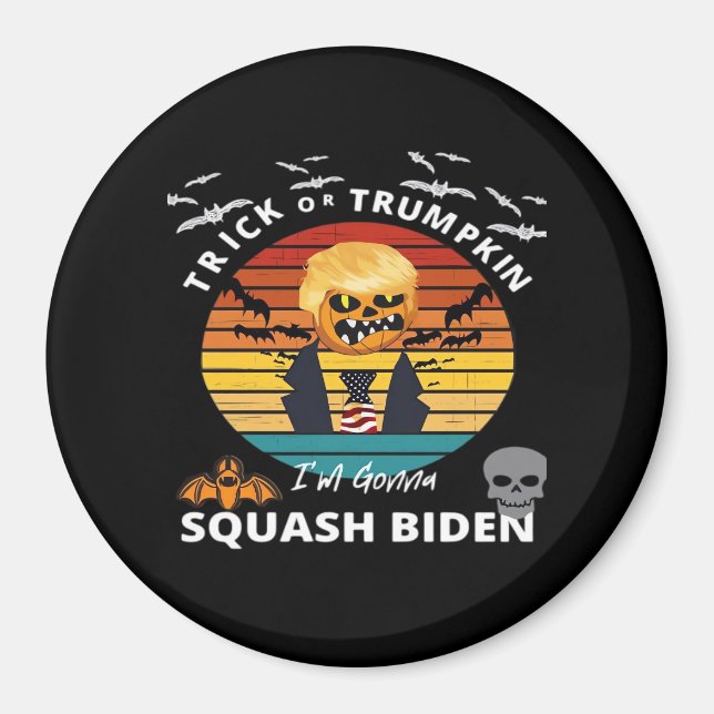 Imán Trick De Halloween O Trumpkin Horror Clásico (Frente)
