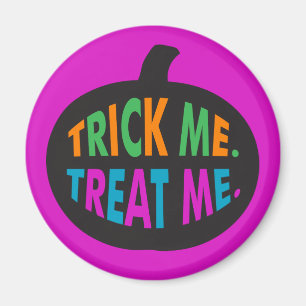 Imán Trick me trata, Halloween multicolor