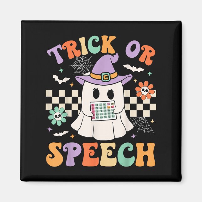 Imán Trick O Speech Halloween Slp Terapia De Discurso R (Frente)