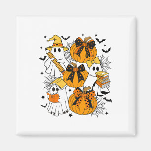 Imán Trick O Teach Ghost Teacher Halloween Retro Flora