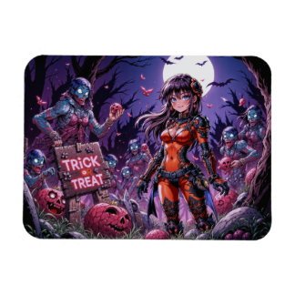 Imán Trick o Treat Halloween Zombis con el cerebro