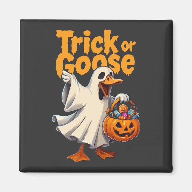 Imán Trick or Goose Halloween Goose (Frente)