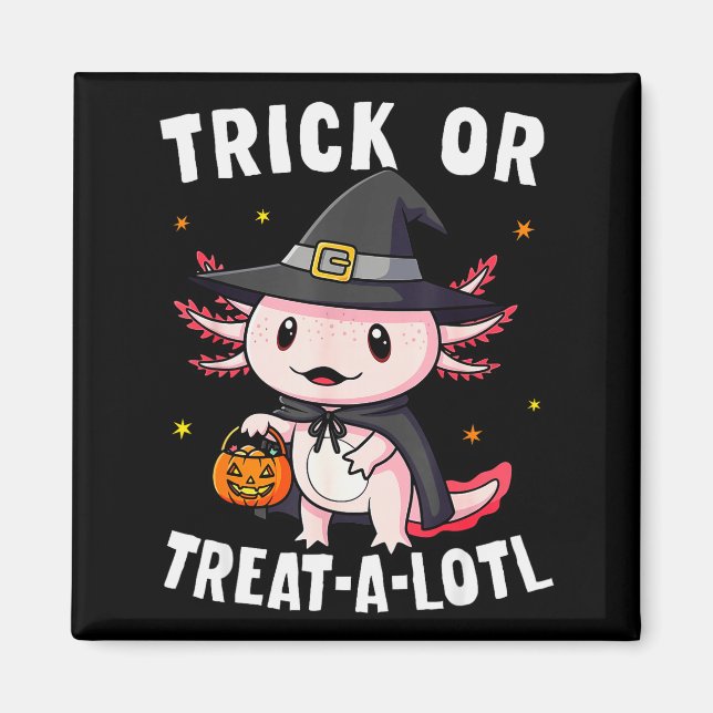 Imán Trick Or Treat A Lotl Axolotl Halloween Costume Wi (Frente)