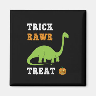 Imán Trick Rawr Treat Cute Halloween Brontosaurus Dino