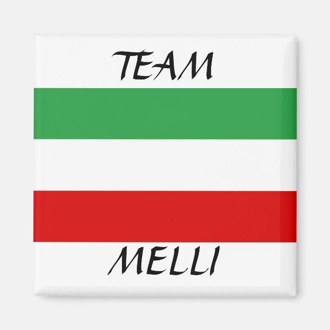 Imán Tricolor "TEAM MELLI" (Frente)