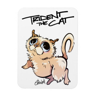 Imán Trident the Cat Ilustrated Magnet 01