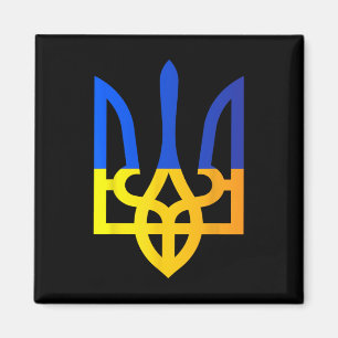 Imán Tridente de Ucrania Símbolo Nacional Bandera Ucran