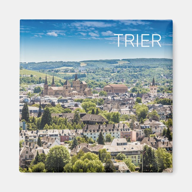 Imán Trier Cityscape Panorama Moselle Germany Souvenir (Frente)