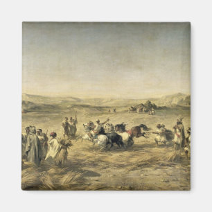 Imán Trigo de trilla en Argelia, 1853
